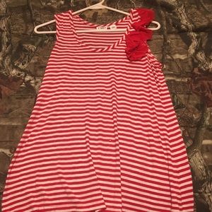 Red and white striped shirt